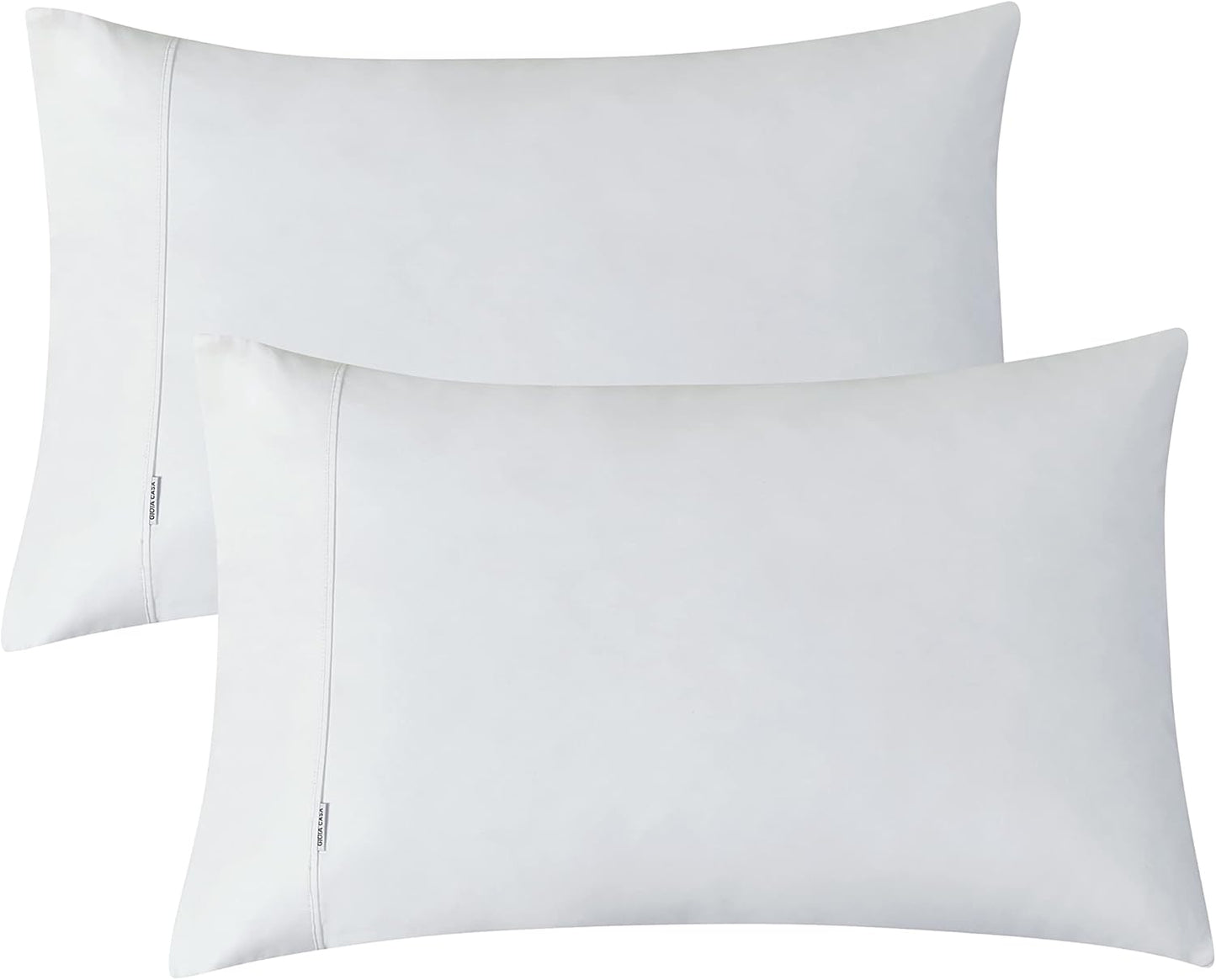 Vintage Washed 100% Cotton Sheet Set with 2 Pillowcases - White - King Size