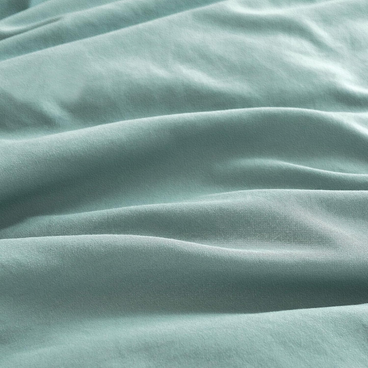 Vintage Washed Microfibre Sheet Set with 1 Pillowcase - Seafoam - King Single