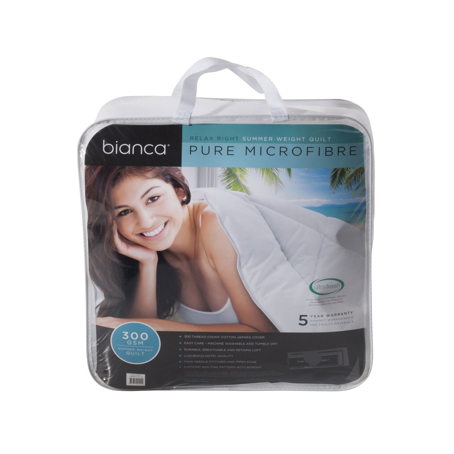 Bianca 300GSM Relax Right Summer Microfibre Quilt Double