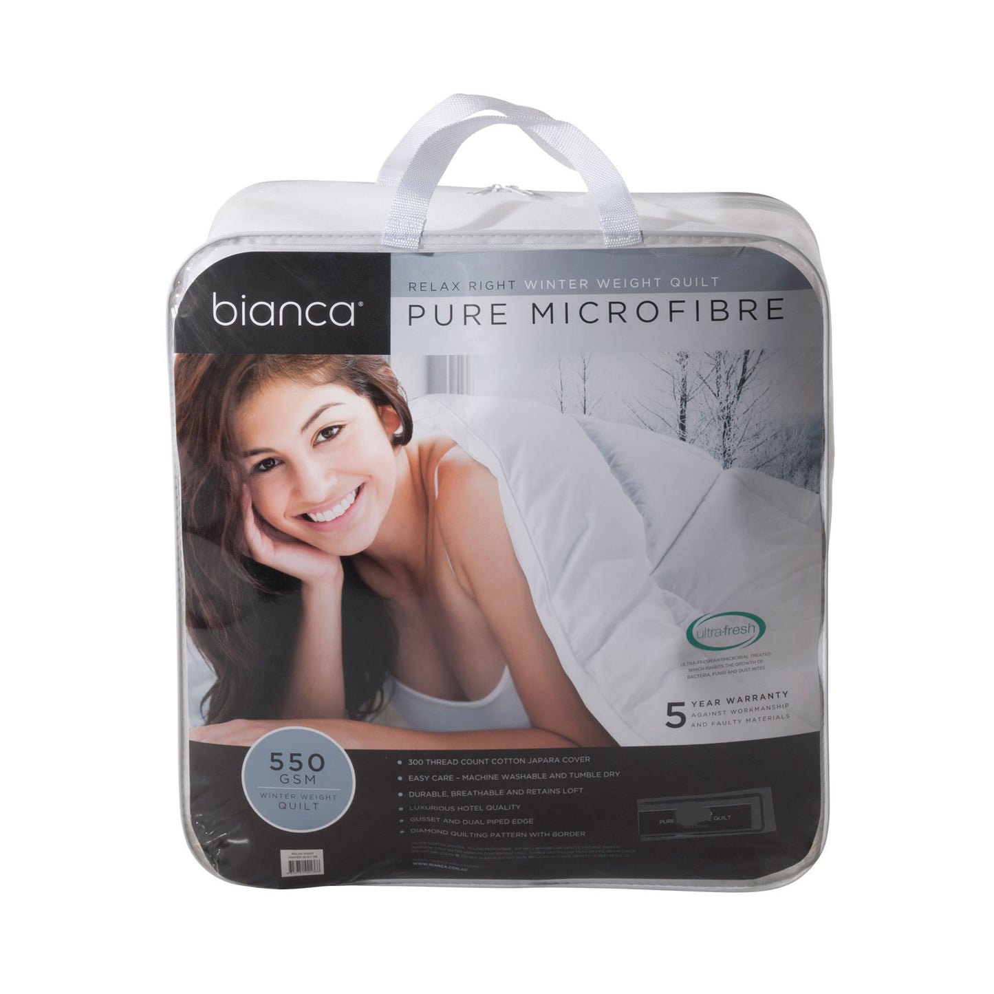 Bianca 550GSM Relax Right Winter Microfibre Quilt Double