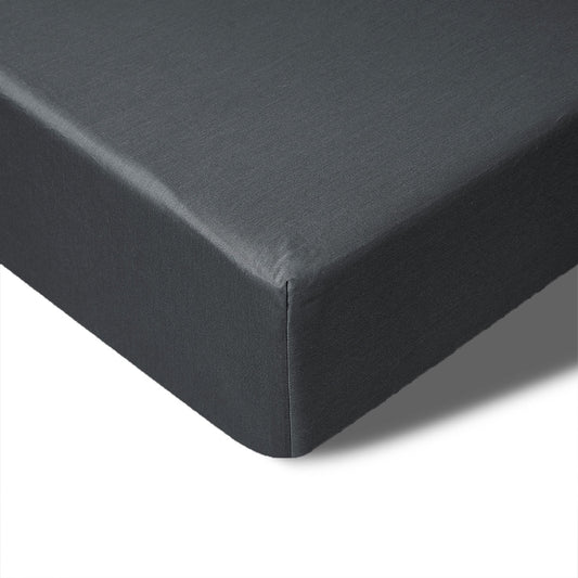 Accessorize 400TC Charcoal Bamboo Cotton Fitted Sheet 40cm Wall Double