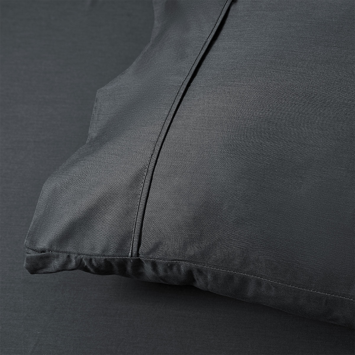 Accessorize 400TC Charcoal Bamboo Cotton Mega / Super Sheet Set 50cm Wall Queen