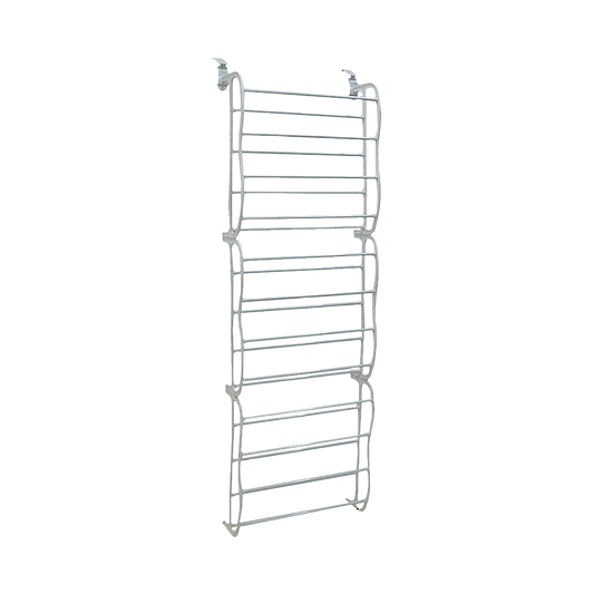 36 Pair Shoe Holder Organiser Over The Door Hanging Shelf Rack Storage Hook