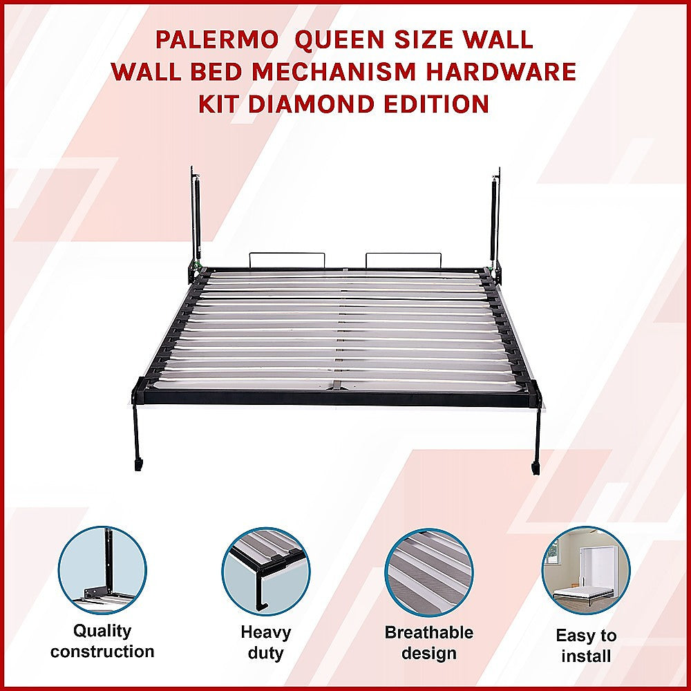 Palermo Queen Size Wall Bed Mechanism Hardware Kit Diamond Edition