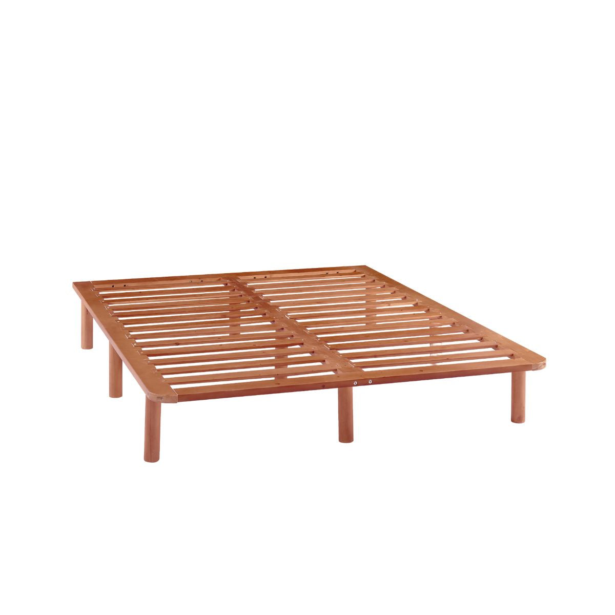 Bondi Wooden Pinewood Bed Base in Walnut - King Single