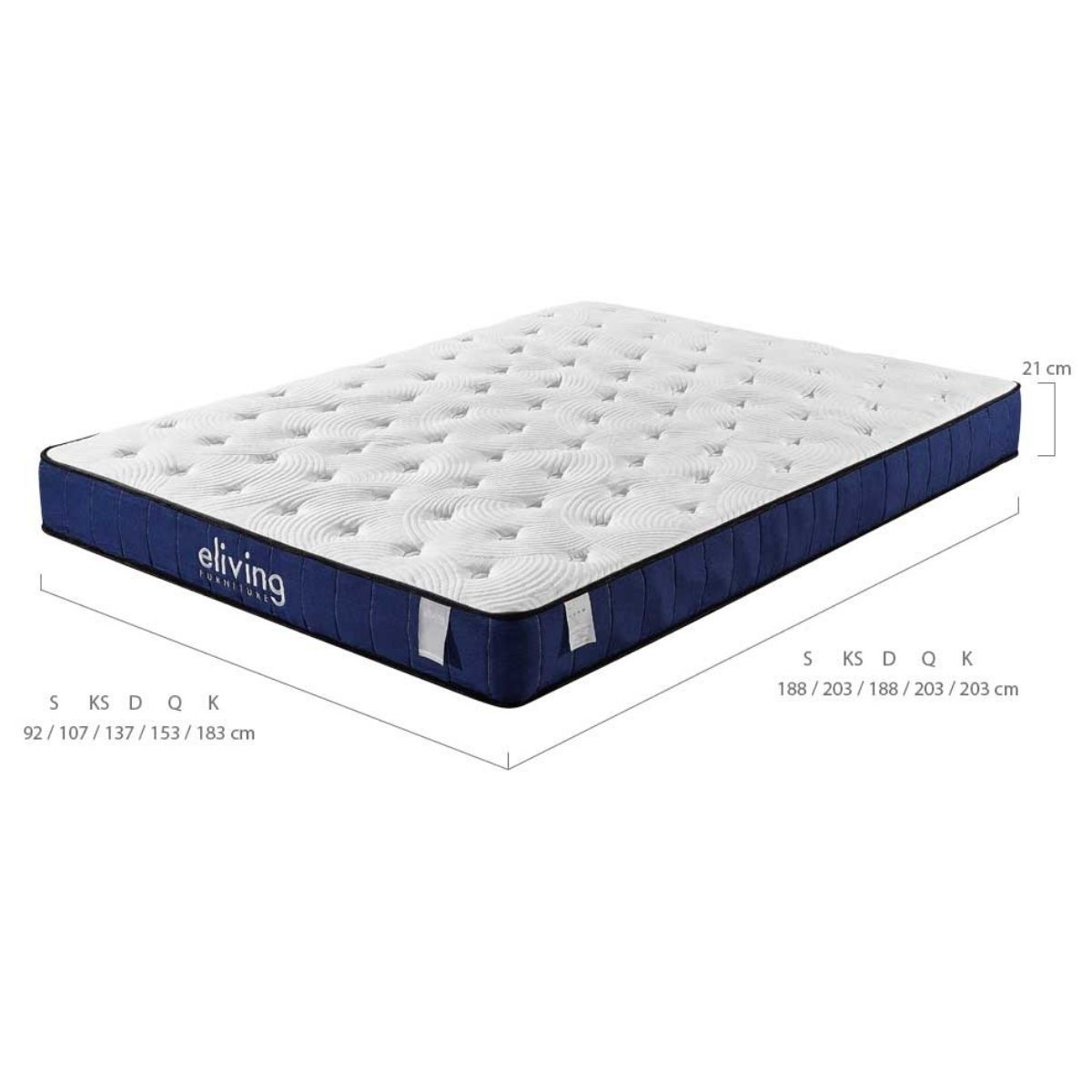 Cool Gel Memory Foam Mattress 5 Zone Pocket Spring - Queen