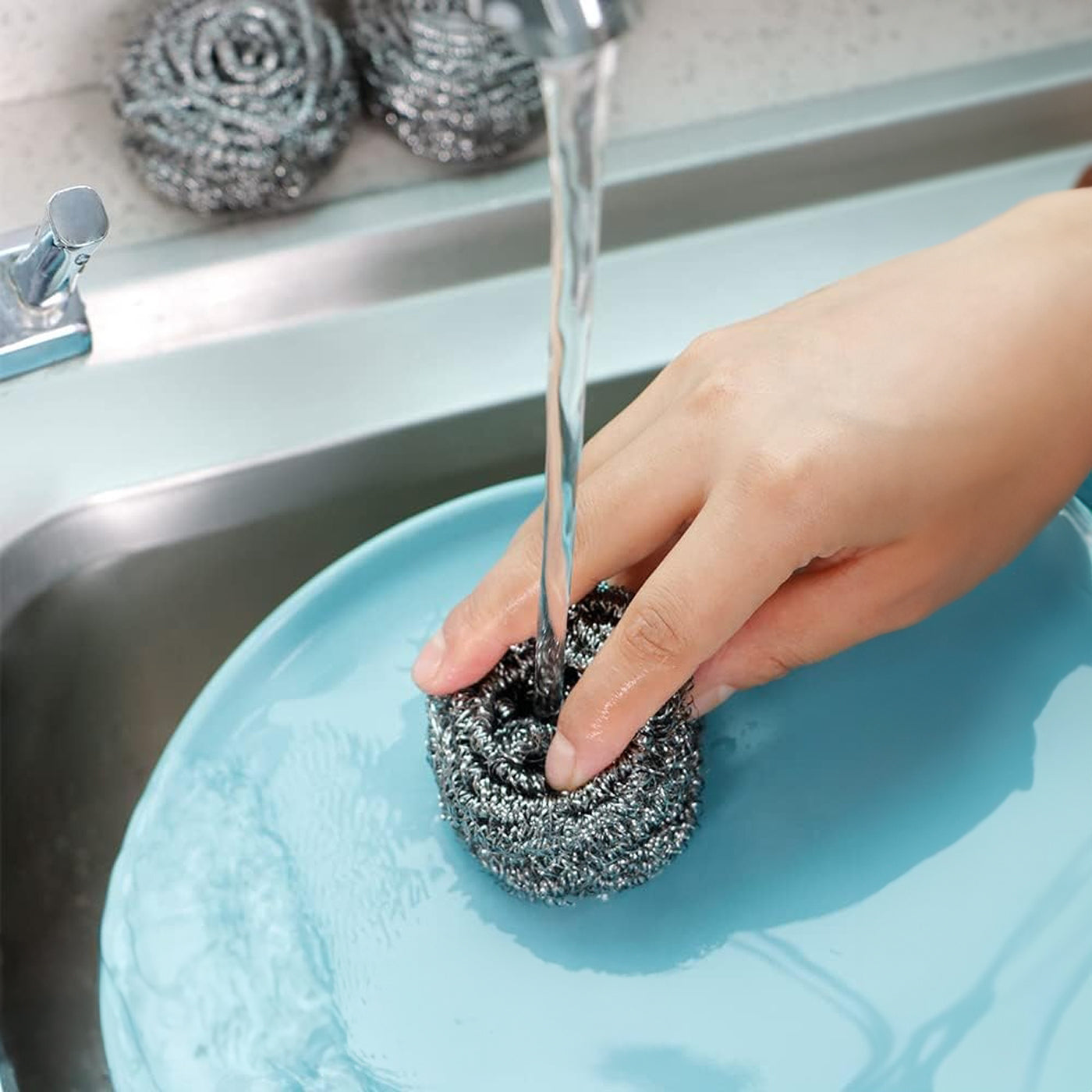 STAINLESS STEEL SCOURERS 18 PACK